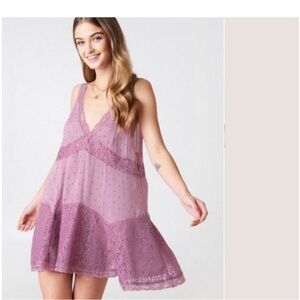 FREE PEOPLE Any Party Trapeze Lace Slip Dress